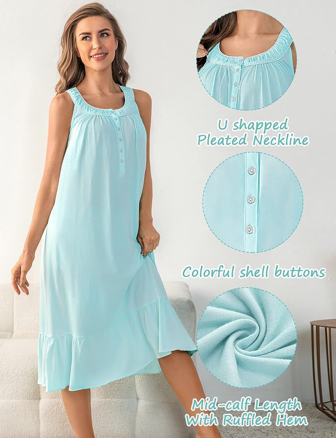 100% Cotton Aqua Green