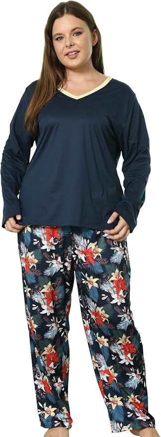 Navy/Yellow Flowers