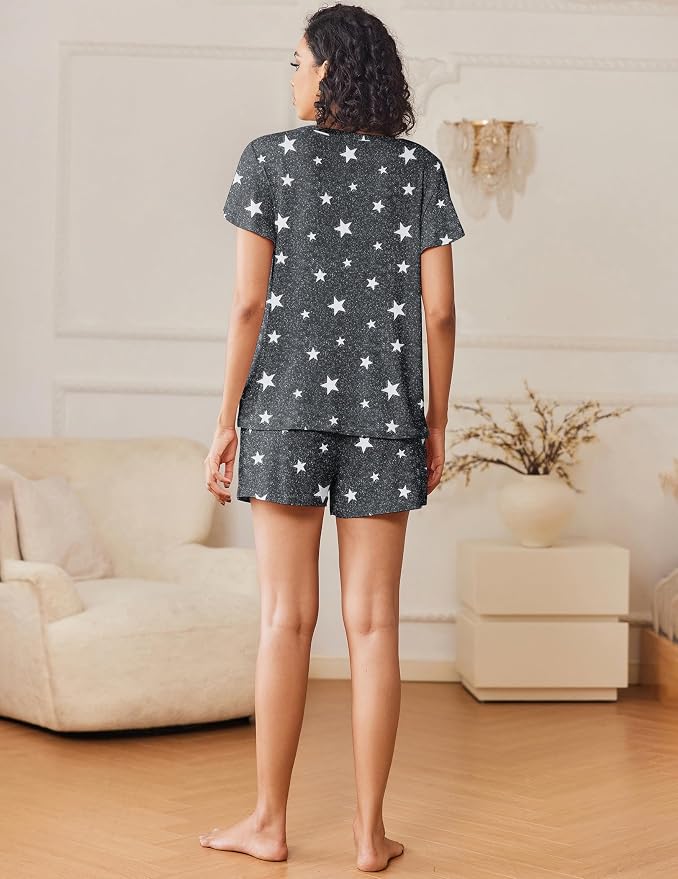 Grey Star/Black Florals