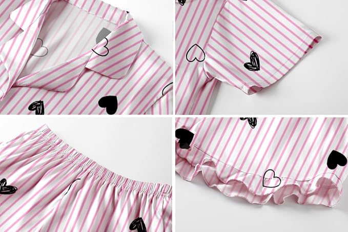 Pink Striped Heart