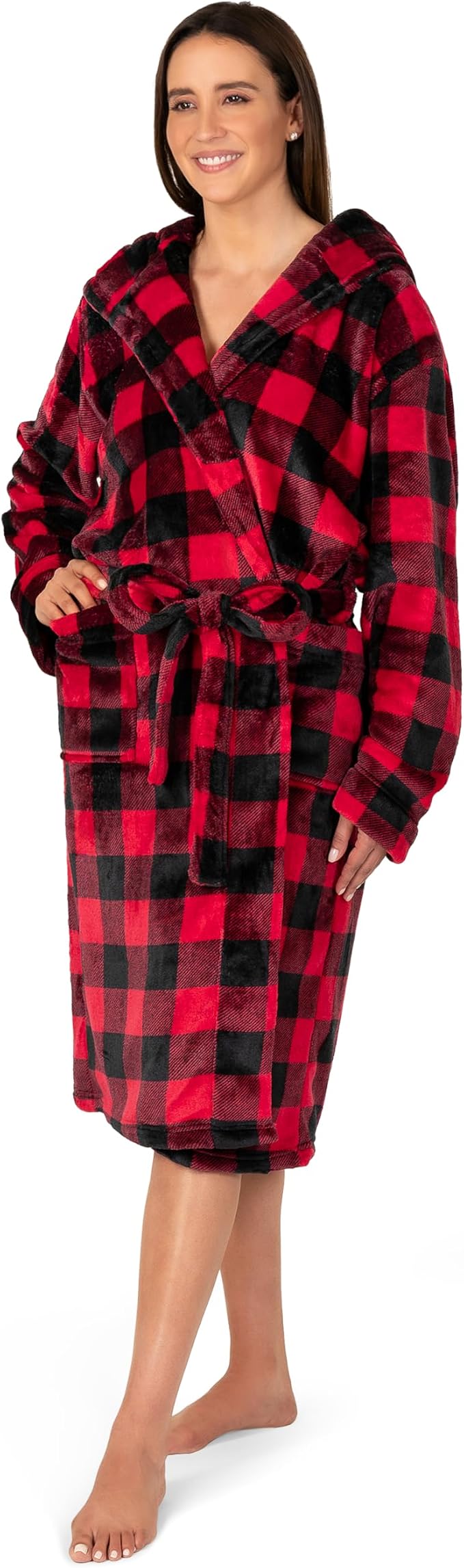 With Hood - Checkered Red
