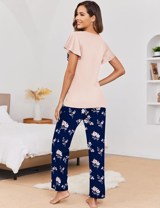 Black Floral+pink Floral
