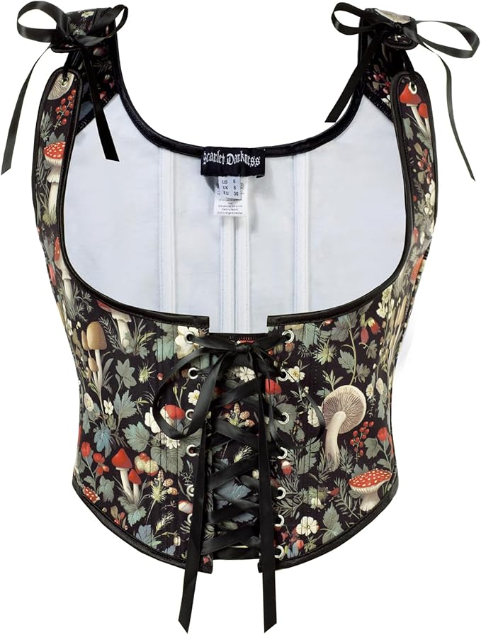 Black Green-red Floral