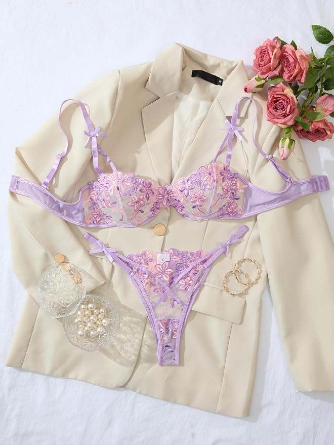 Bow Floral Light Purple
