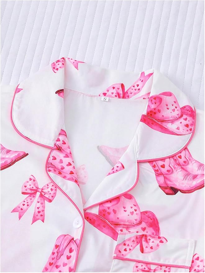 Pink White Printed