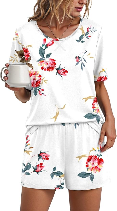 Crew Neck-floral White