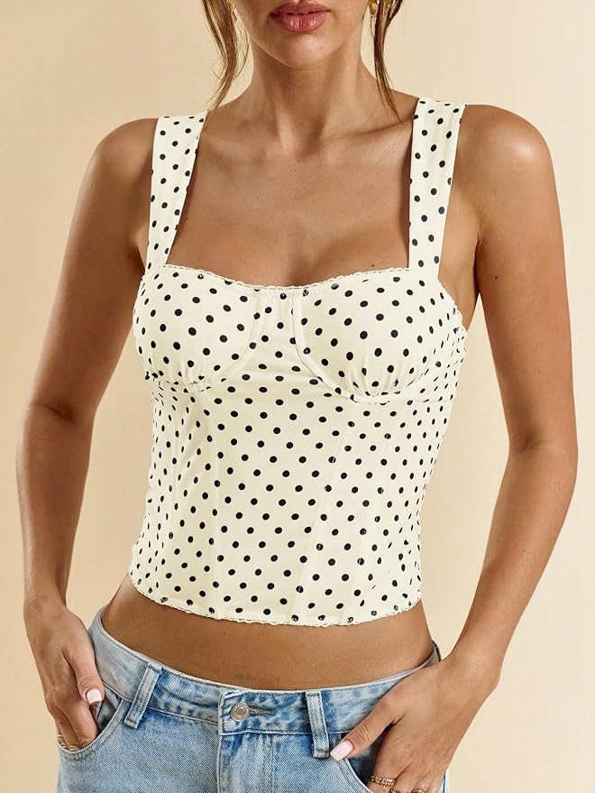 Apricot Polka Dots Print