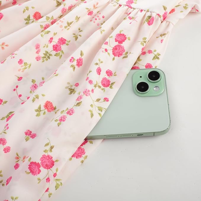 Beige Red Floral
