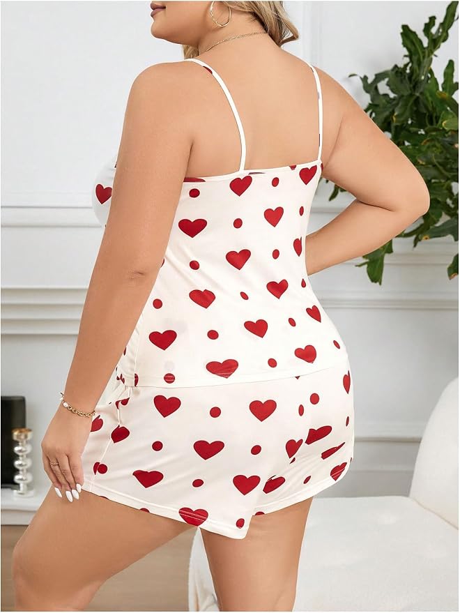 Beige and Red Heart
