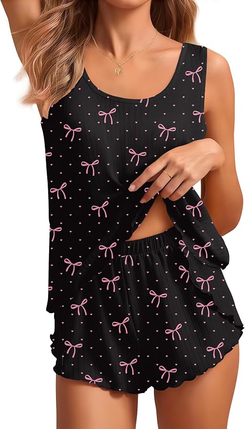 Black Pink Bow Knot