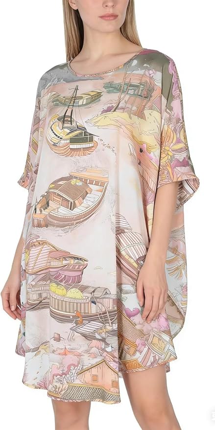 Small Boat Pattern Light Beige