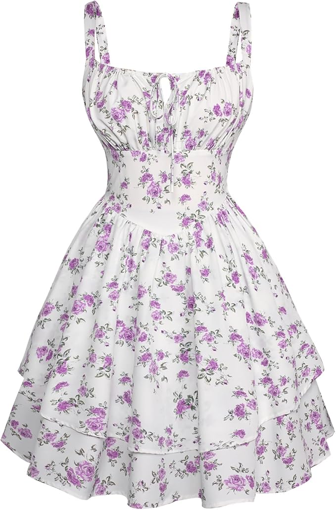 White Purple Floral