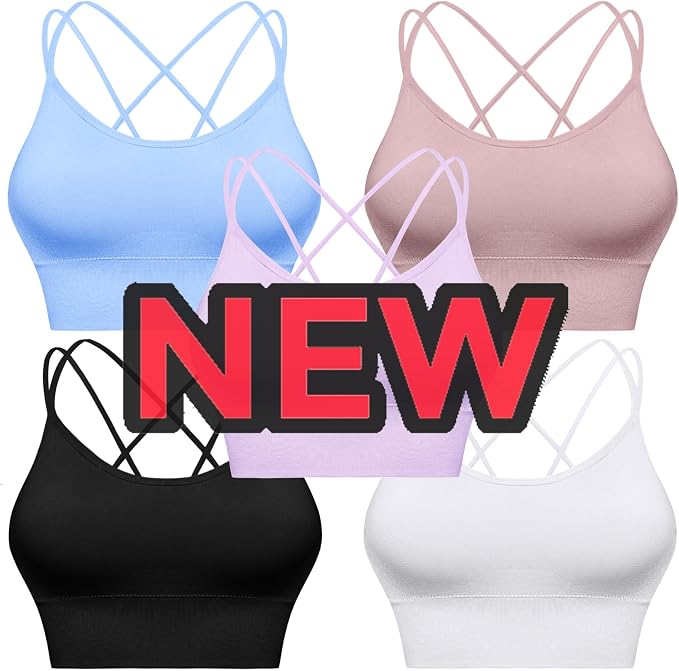 5 Pack-black+white+lavender+light Blue+nude