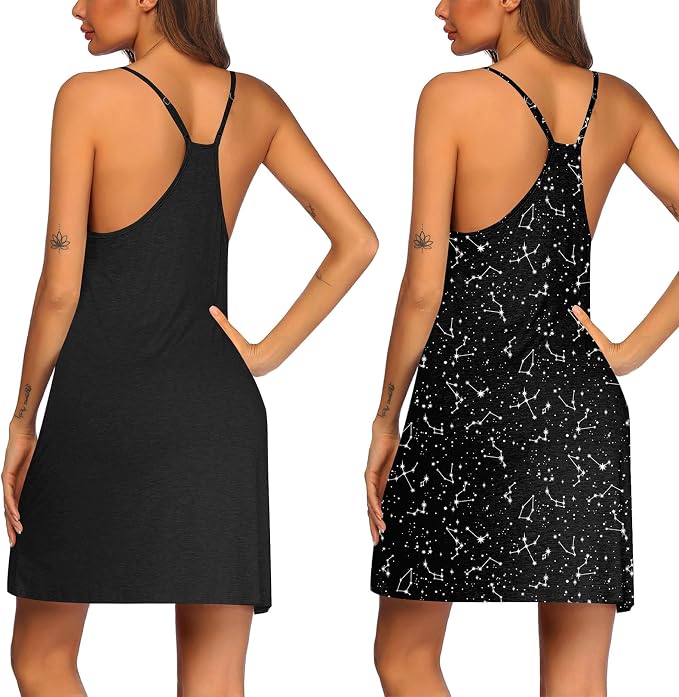 2 Pack-black&star Print