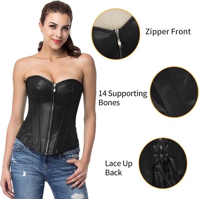 Black Zipper Front