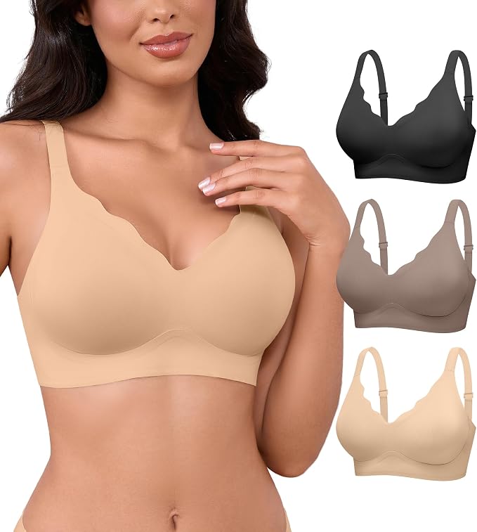 Black,skin,gray-scalloped 3pack