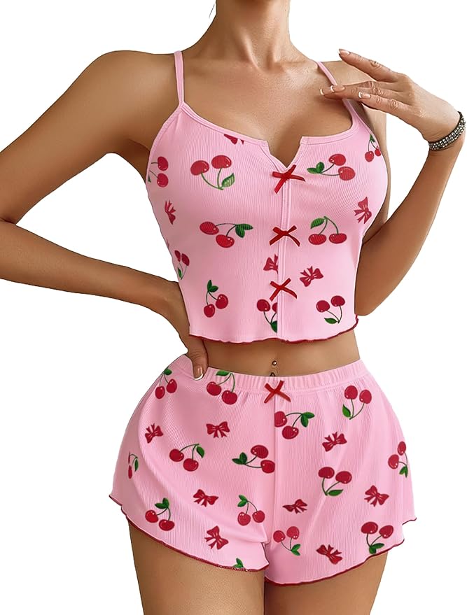 Pink Cherry Print