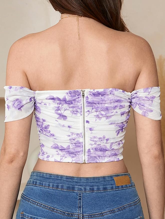 White and Purple Floral