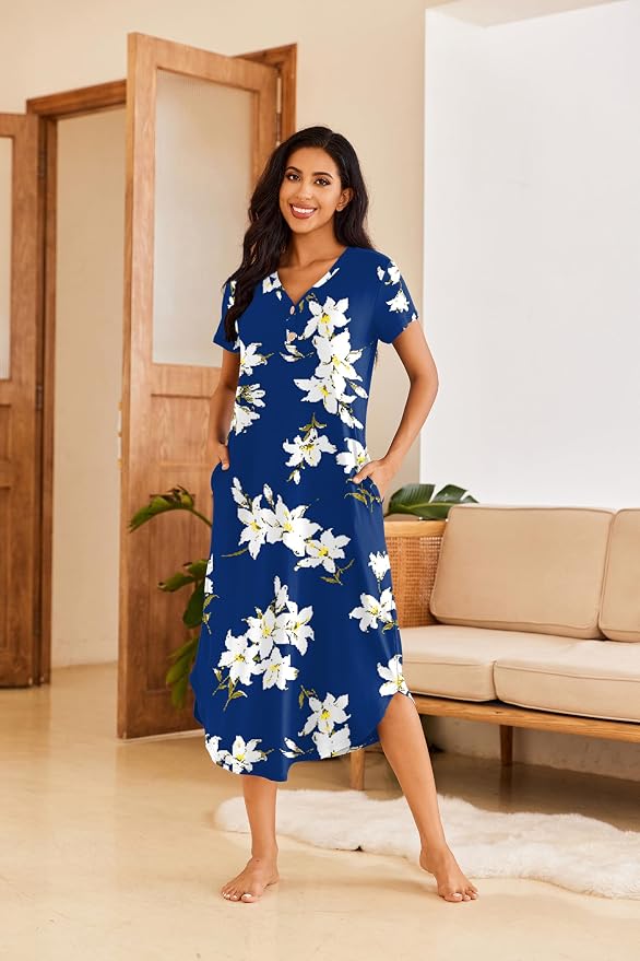Flower Navy Blue