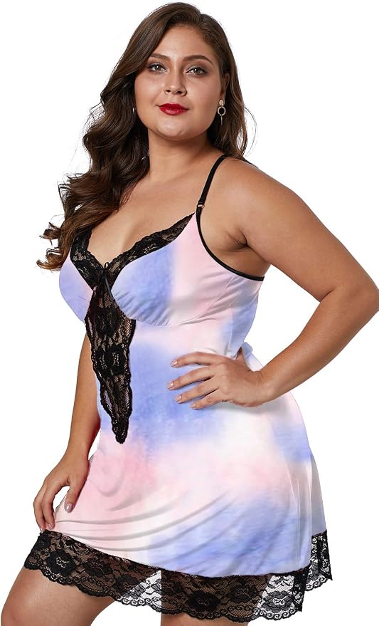 Light Blue Tie-dyed With Satin Bow Detail