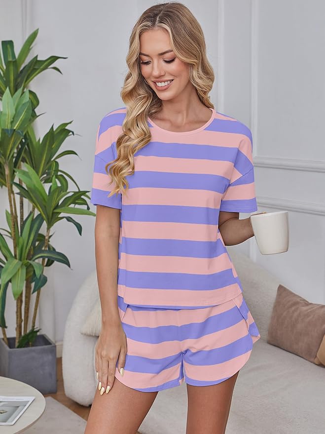 Purple Pink Wide Striped