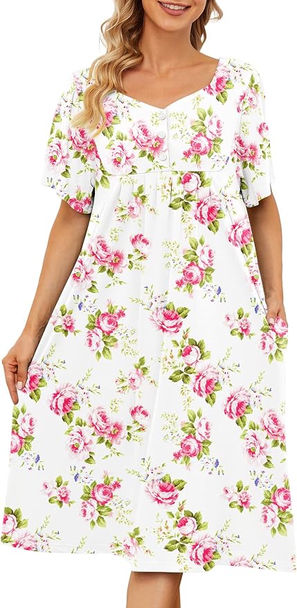 Pink Flowers on White
