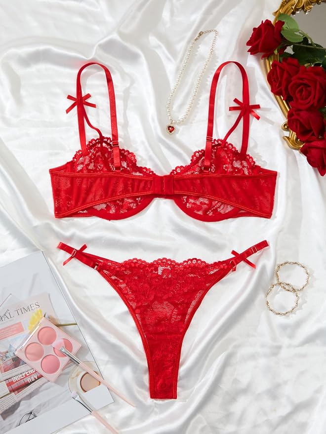Bow Lace Red