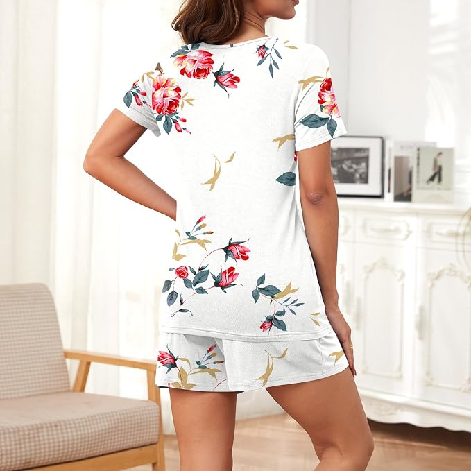 Crew Neck-floral White