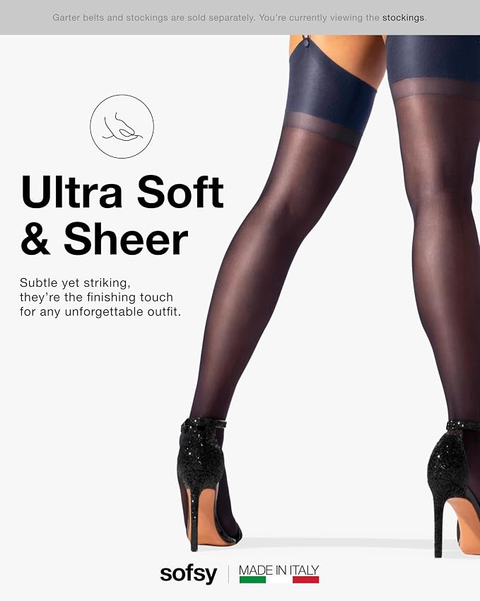 B05 | 1 Pair - Sheer Stockings | Navy Blue