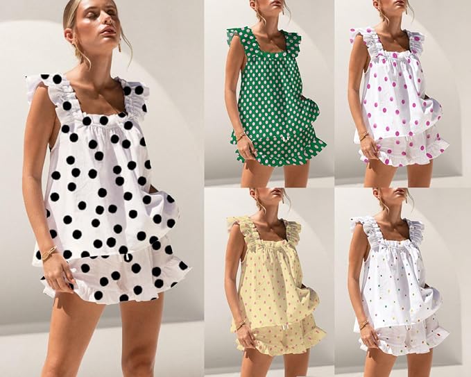 Yellow and Pink Polka Dot