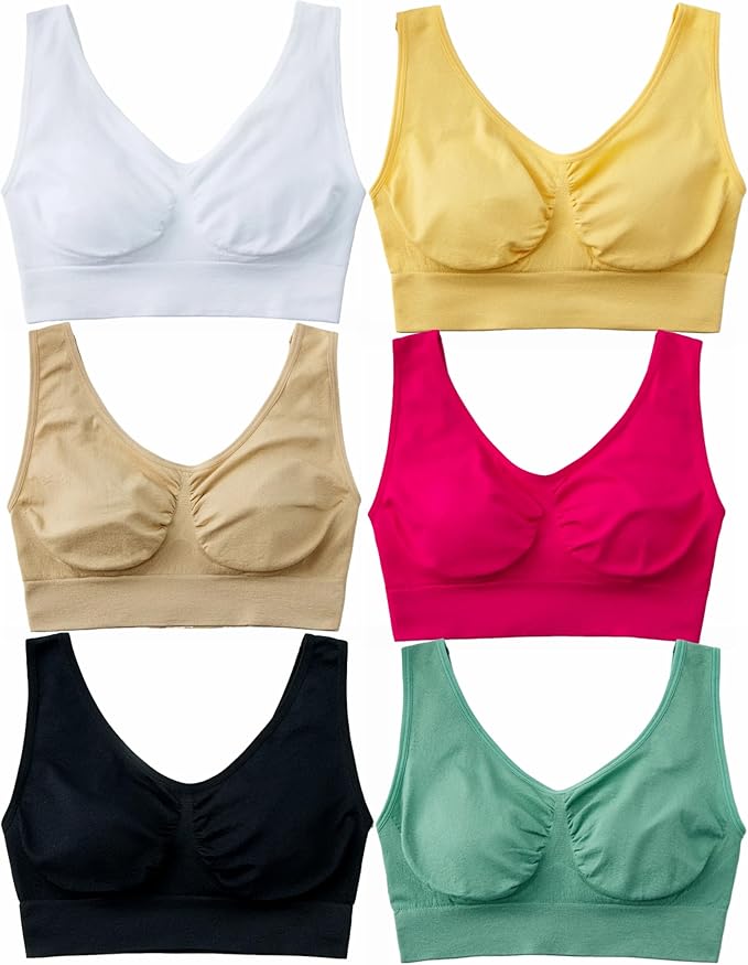6pk: Black Nude White Green Merlot Yellow