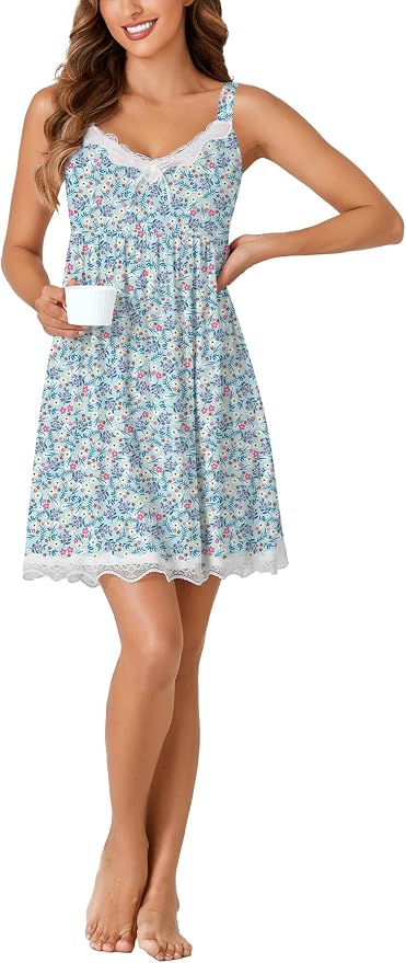 Light Blue Floral Prints
