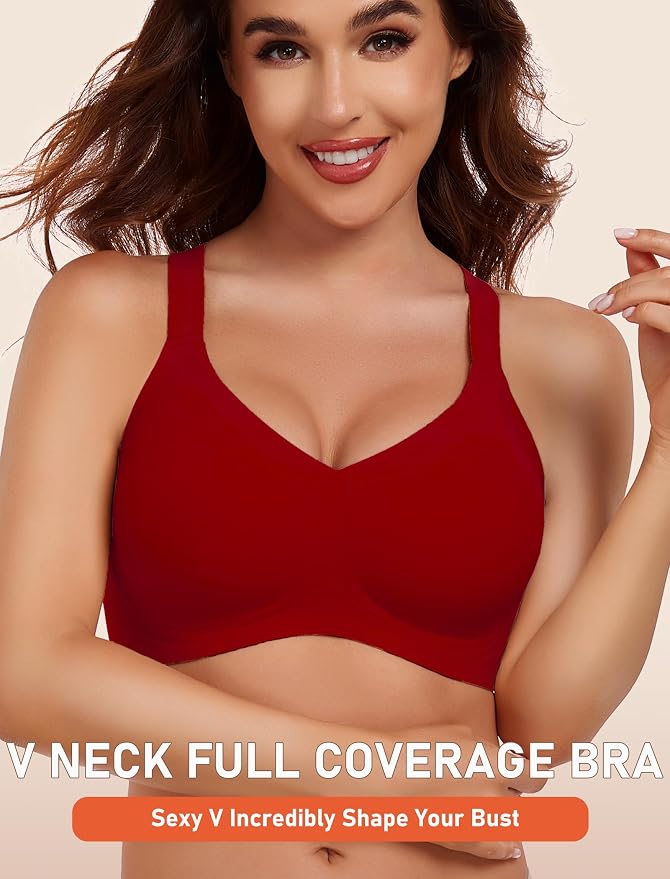 V Neck - Red