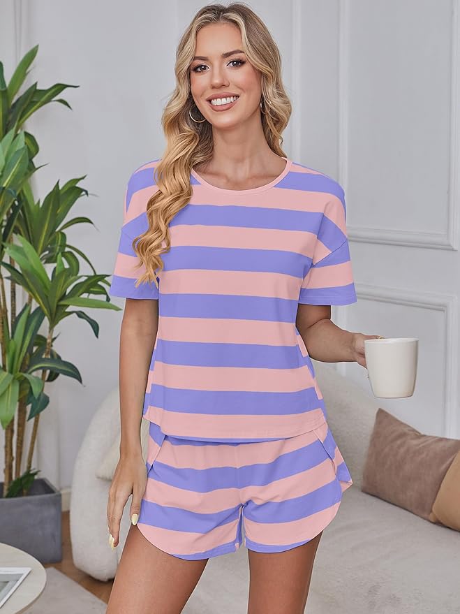 Purple Pink Wide Striped