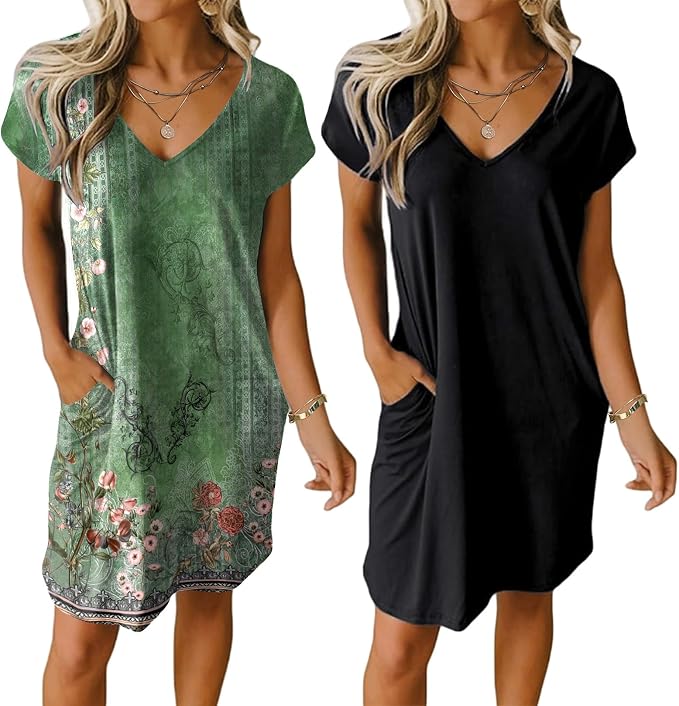 Black and Green Floral