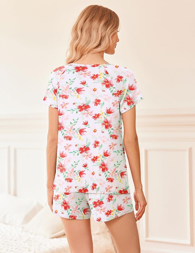 White Floral Print/Navy