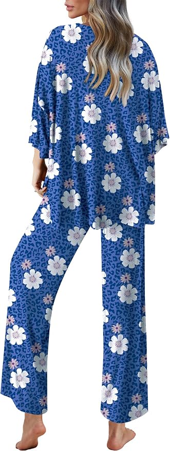 Blue Leopard Floral
