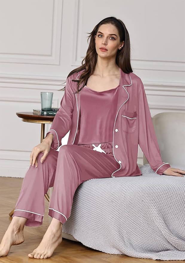 Dusty Rose With White Color Piping
