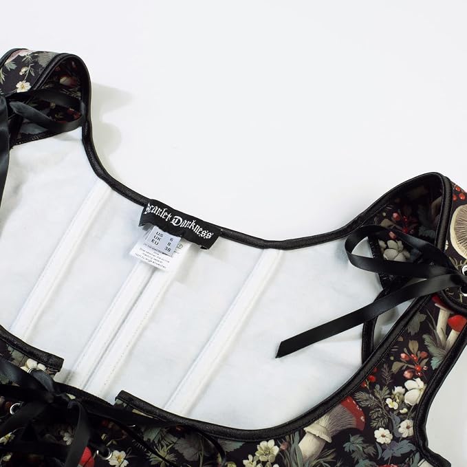 Black Green-red Floral