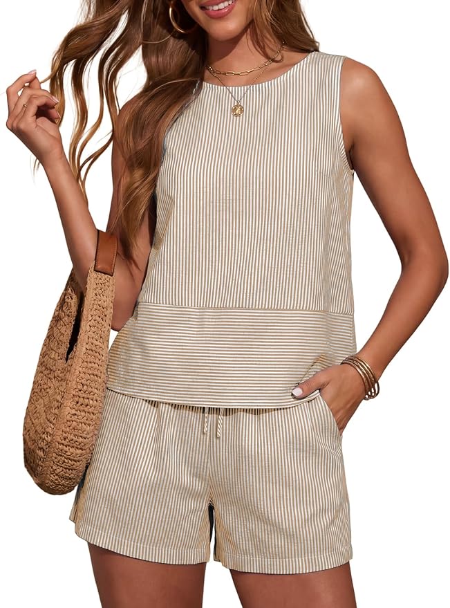 Brown & White Stripes