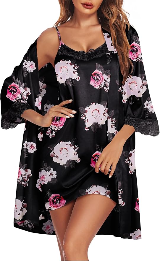 Floral White Black
