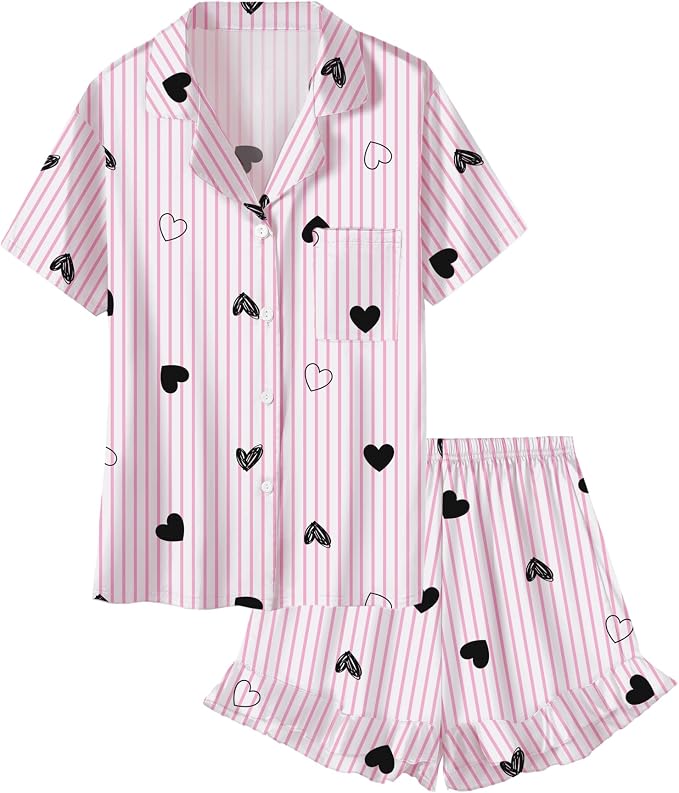 Pink Striped Heart