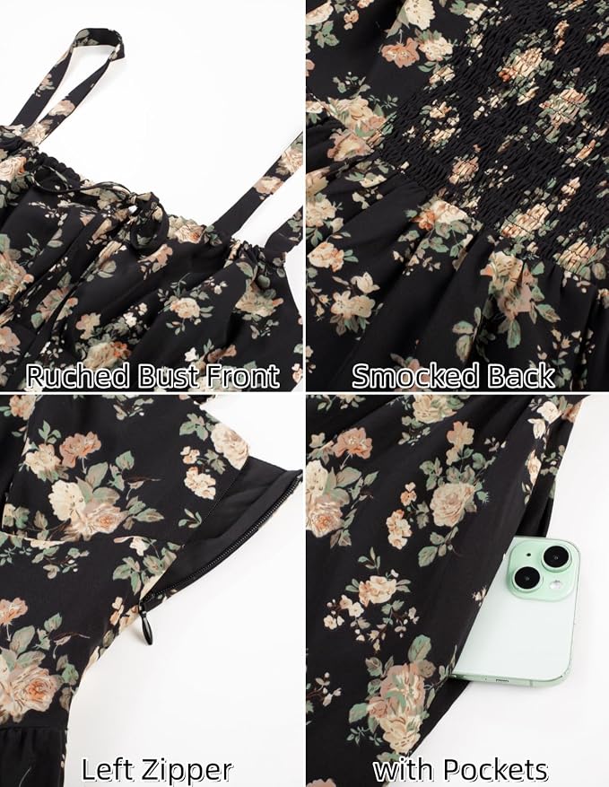 Black Beige Floral