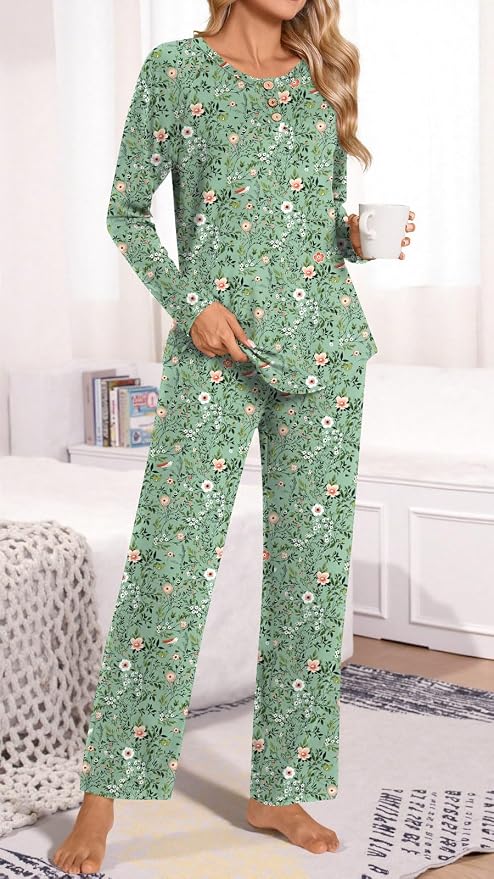 Green Floral Print