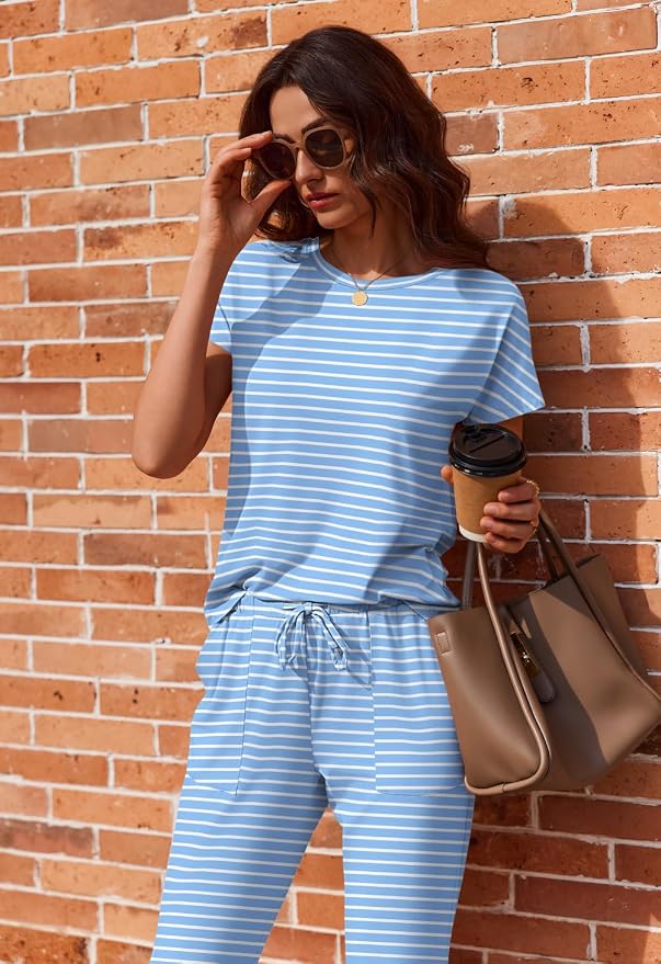 Pink Heart/Blue Stripes