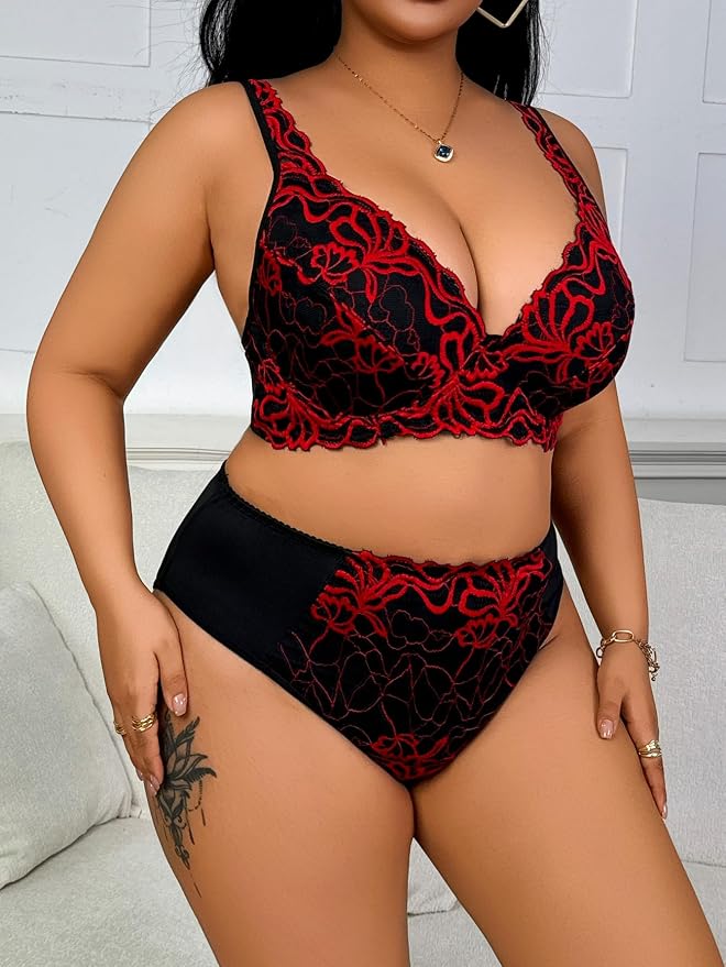 Black Red Flowers