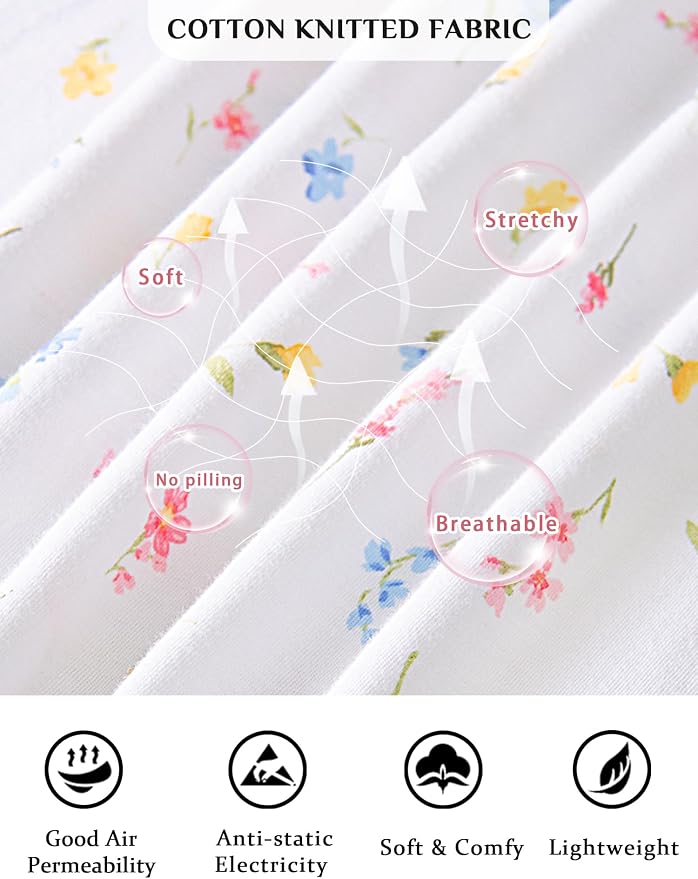 Knit--100% Cotton Print White