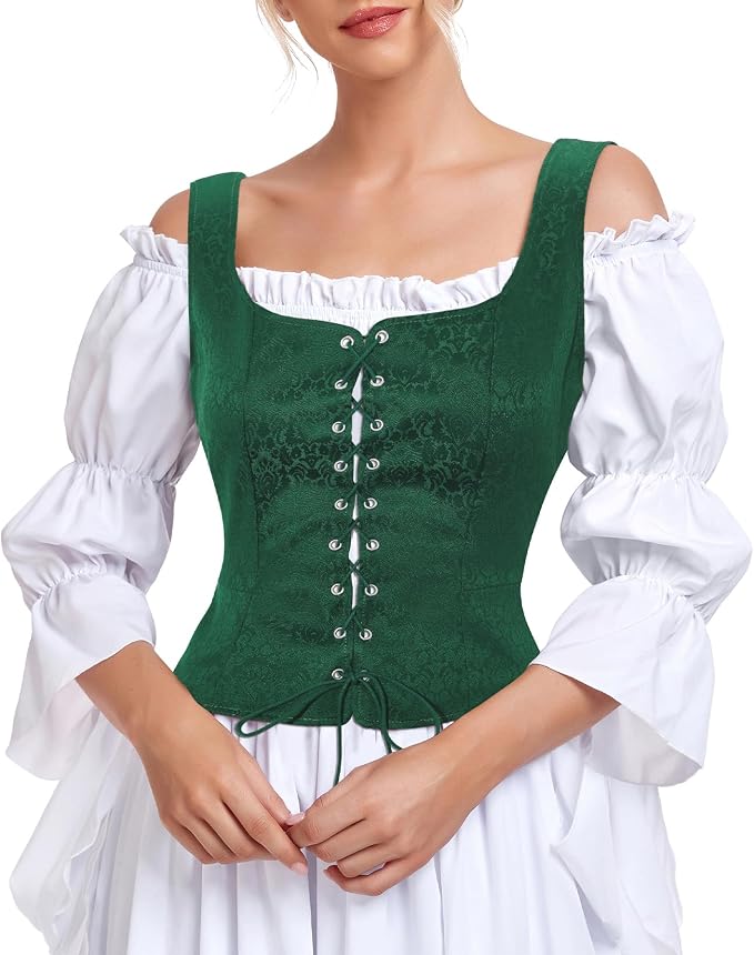 Jacquard Green Corset