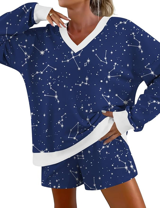 Blue Starry Print