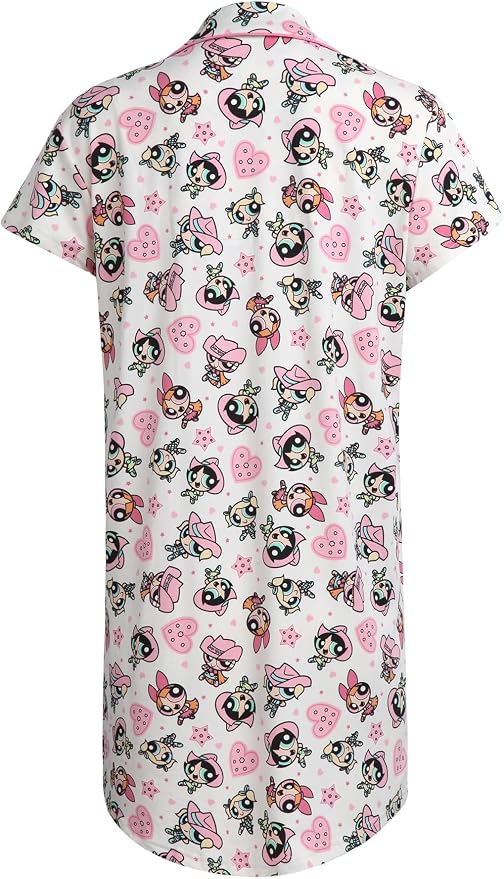 Cream Powerpuff Girls Cowgirl Stars & Hearts Print